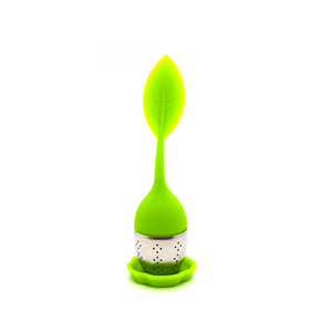 Lime Silicone Leaf Tea Infuser